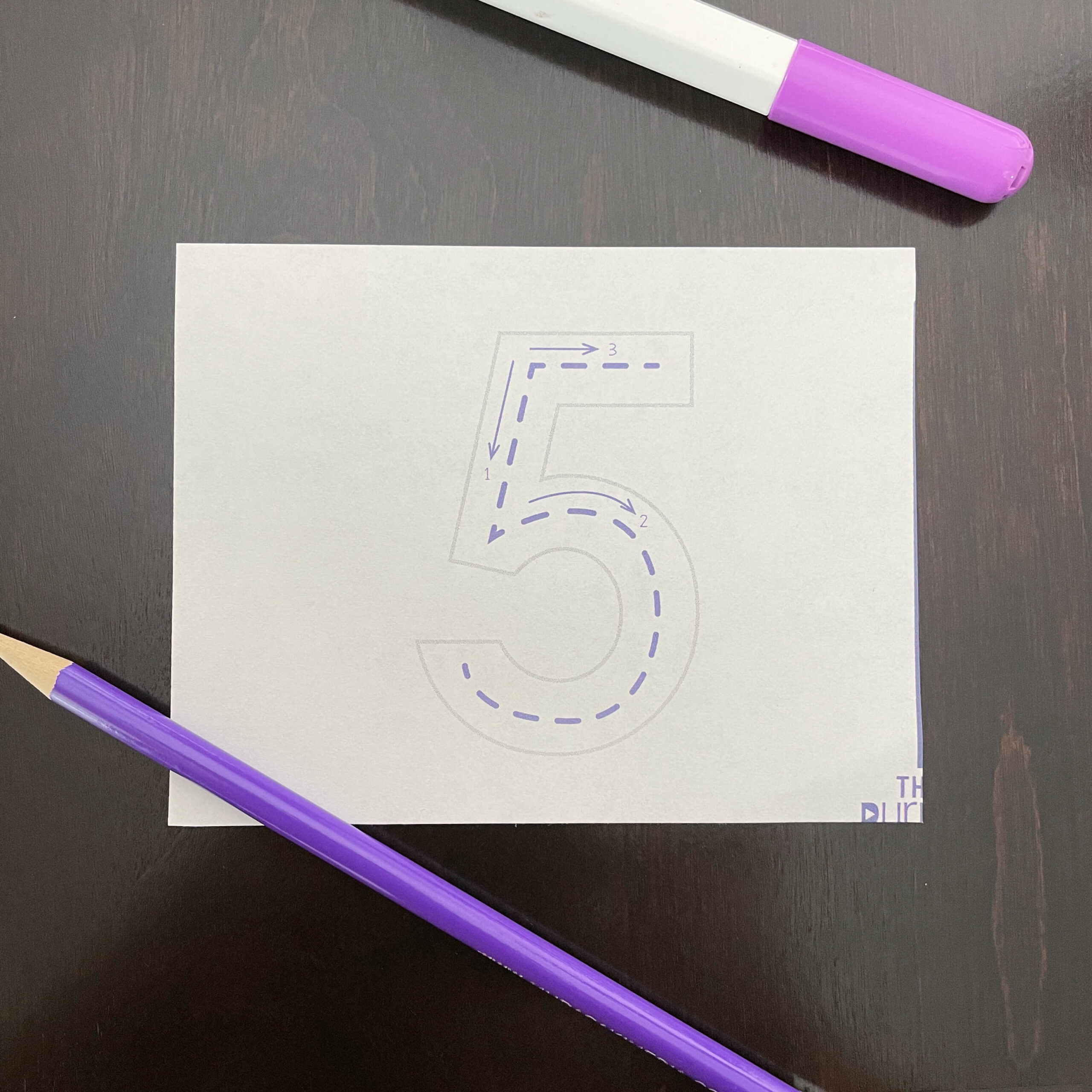 Tracing Numbers Closeup